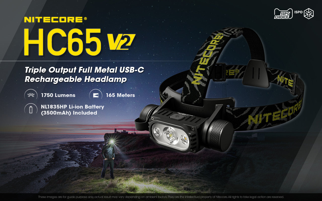Nitecore HC65 V2 1750 Lumen USB-C Rechargeable Headlamp